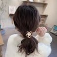 thumbnail image 5 of Dinheiro - Banda de goma elástica de alta elasticidad para niña, cola de caballo, cuerda, accesorios para el cabello huecos con perlas, 5 of 5