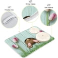 thumbnail image 4 of Easter Bunny Tulips Dish Drying Mat Absorbent Washable Protector Drying Pad Pot Mat for Kitchen Counter Sink Table 16 x 18 Inch, 4 of 7