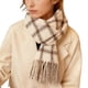 thumbnail image 2 of Bufanda de invierno cálida para mujer, tipo chal grande, ideal para clima frío. Bufanda larga de punto grueso a cuadros marrón y negro. Manta tipo bufanda con flecos, suave y ligera, unisex., 2 of 4