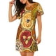 thumbnail image 2 of Fotbe Pies Bata de Dormir para Mujer con Estampado, Camisón de Algodón de Manga Corta, Ropa de Dormir Casual, 2 of 6