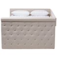 thumbnail image 4 of Baxton Studio Alena Tufted Full Daybed with Trundle in Light Beige, 4 of 11