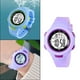 thumbnail image 4 of Relojes electrónicos impermeables para exteriores para niños, reloj de pulsera con cronómetro y alarma. Púrpura, 4 of 9