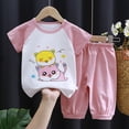 thumbnail image 2 of Toddler Boy Summer Outfits Clothes Kids Shorts Set Cotton 2 Piece Clothing Sets 6-12 Months 12-24 Months 2t 3t 4t 5t 6t 7t 8t 9t Children 7-8 Years, 2 of 4