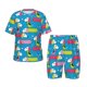 thumbnail image 1 of Balery Color Dachshund Dog Conjunto de Pijama Infantil de Manga Corta con Estampado – Ropa de Dormir de Algodón Suave-X-Large, 1 of 6
