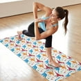 thumbnail image 6 of Colorful Dinosaurs Pattern Hot Yoga Mat Towel Non Slip for Hot Yoga - Quick-Drying Yoga Mat Cover with 4 Corner Pockets with Travel Bag - Hot Yoga Towel Non Slip Grip Moisture Wicking Sweat 70"x26", 6 of 6