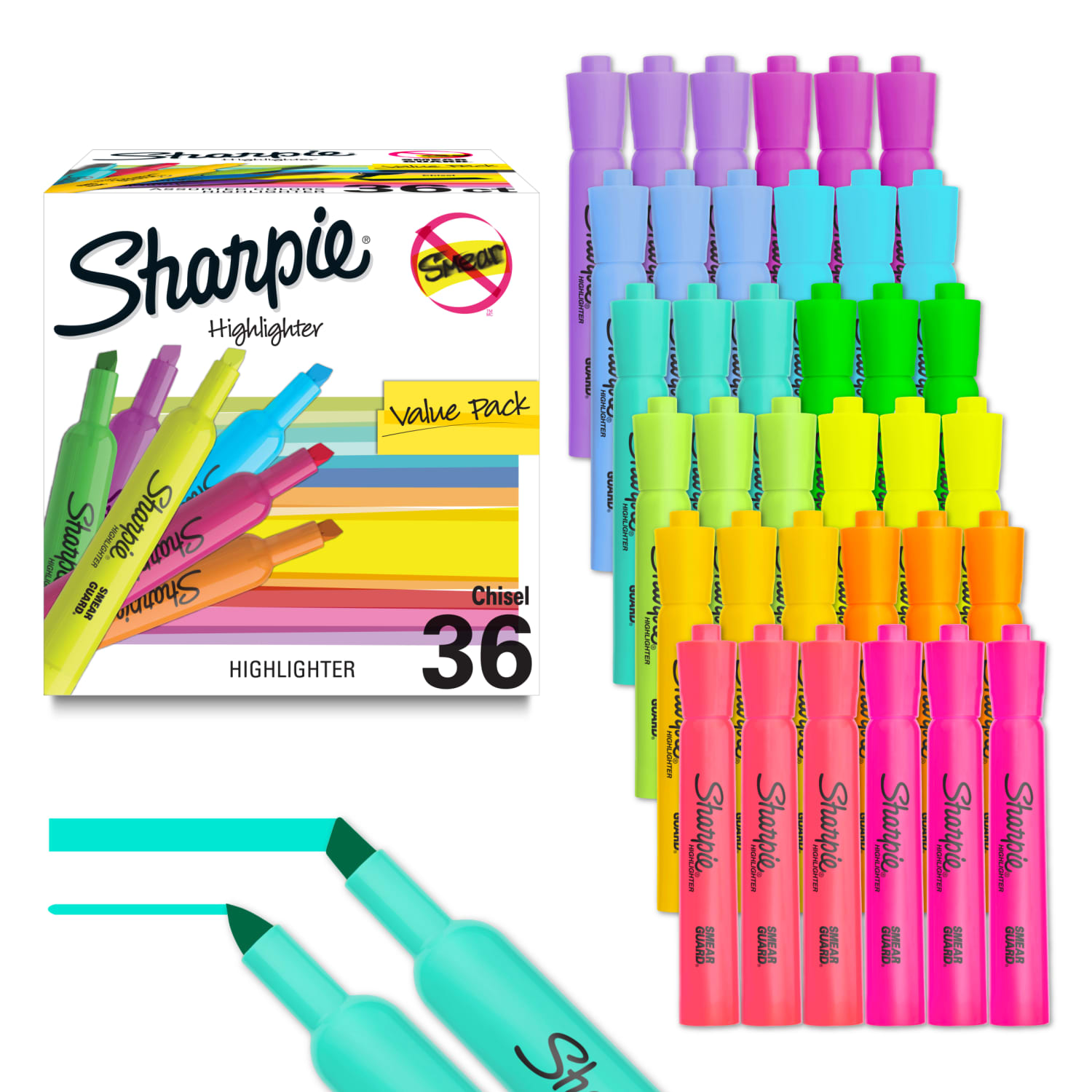 Sharpie Tank Highlighters 36-Count Assorted photo 1