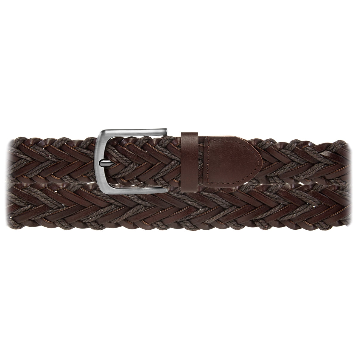 DG Hill Men's Braided Leather Belt 