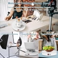 thumbnail image 3 of Motorized Rotating Display Stand, Rechargeable 360 Degree Electric Rotating Turntable for Photography Products Display, Live Video Show, Remote Control Angle Speed, White 11.8inch 300Lbs Load, 3 of 8