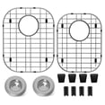 thumbnail image 1 of Paquete De 2 Protectores De Fregadero Para Fregadero De Cocina De 13 "X 16" Y 11,2 "X 14,5" Rejilla De Fregadero De Acero Inoxidable Para La Parte Inferior Del Fregadero Protector De Fregadero De Meta, 1 of 5