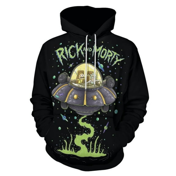 Rick And Morty Unisex Sweatshirts Loose Pullover Sweater Hooded Hoodie 3D Printing Jacket Winter Fall Clothes S