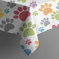 thumbnail image 5 of White Dog Paw Footprint Square Tablecloth,Waterproof Square Table Cover,Wipeable Spillproof Washable Table Cover for Home Kitchen Party Decor 42"X42"(107x107cm), 5 of 6