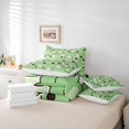 thumbnail image 6 of Homewish Kawaii Frogs 7-Piece Twin Bedding Sets For Preppy Children,Cartoon Animal Bedding Comforter Set,Green Pink Breathable Sheet Sets,Microfiber Bedroom Decor,Reversible, 6 of 8