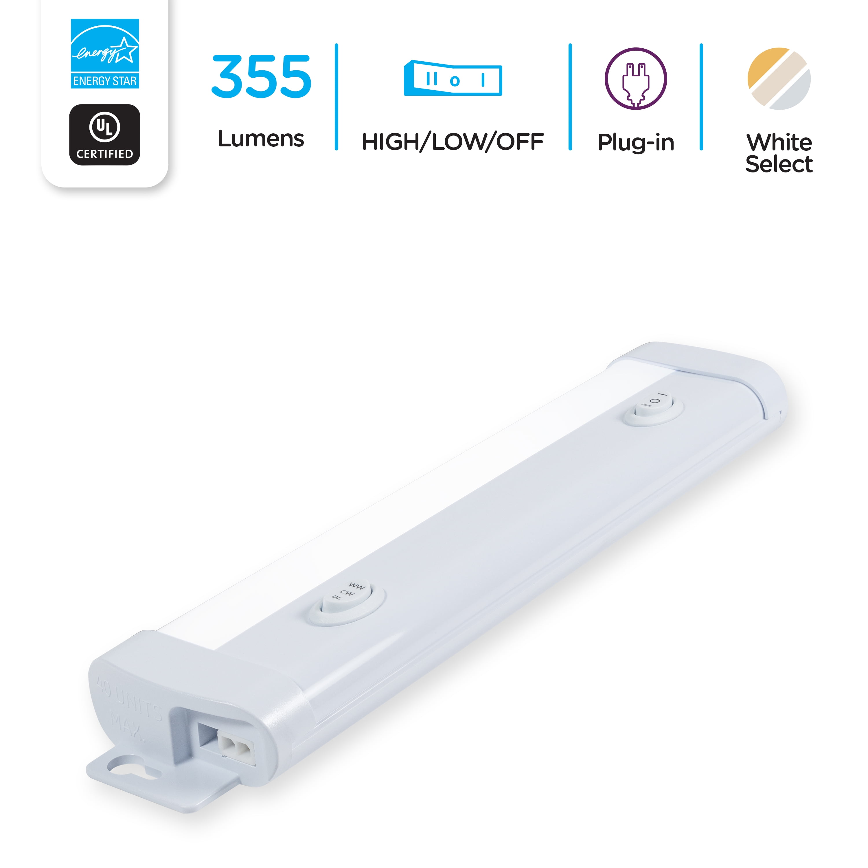 Enbrighten 355 Lumen 10" LED Under Cabinet Light, Linkable