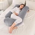thumbnail image 2 of HSZSXJK Almohadas de Embarazo para Dormir 180 x 120 cm, Almohada de Maternidad con Forma de U para Adultos, Soporte con Relleno de Espuma con Memoria para Espalda, Piernas, Vientre, 2 of 6
