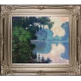 thumbnail image 1 of Hand-Painted Reproduction of Claude Monet Morning on the Seine near Giverny Framed Oil Painting, 20 x 24 Renaissance Frame 34 in x 30 in, 1 of 5