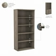 thumbnail image 4 of Hybrid Tall 5 Shelf Bookcase with Doors in Modern Hickory - Engineered Wood, 4 of 8