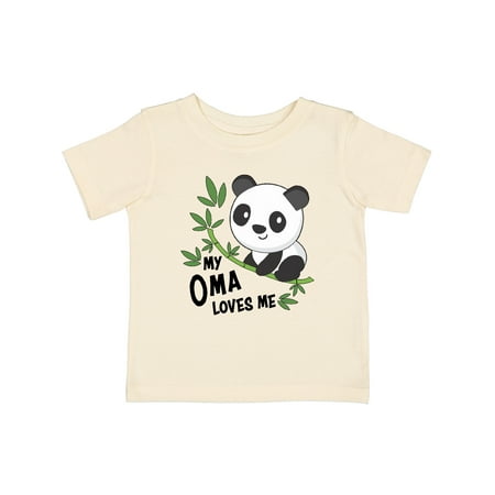 

Inktastic My Oma Loves Me- Cute Panda Gift Baby Boy or Baby Girl T-Shirt