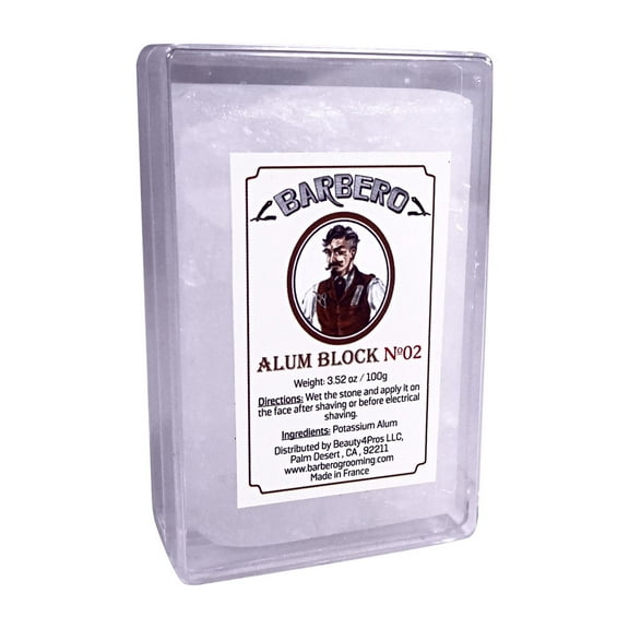 Barbero Alum Block In Plastic Case 3.52 oz / 100 g
