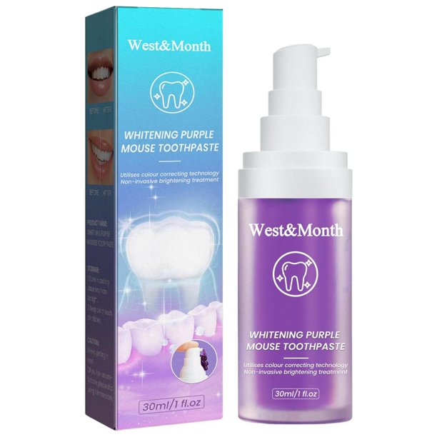 Teeth Whitening Toothpaste Whitening Purple Mousse Toothpaste