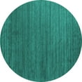 thumbnail image 1 of Ahgly Company Indoor Round Abstract Turquoise Blue Contemporary Area Rugs, 8' Round, 1 of 4