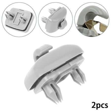 2 Clips Para Parasol Color Gris – Para Audi A3 A4 A5 Q5 A7 (B6 B7 B8) S4 S5 TT – Reemplazo 8E0857562