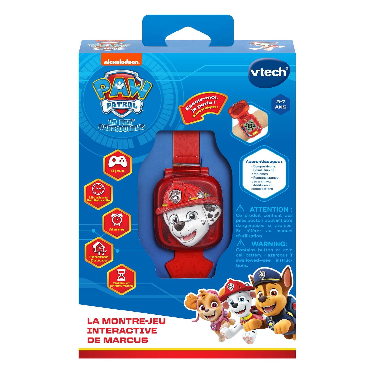 VTech PAW Patrol Learning Pup Watch - Marshall - French Version
