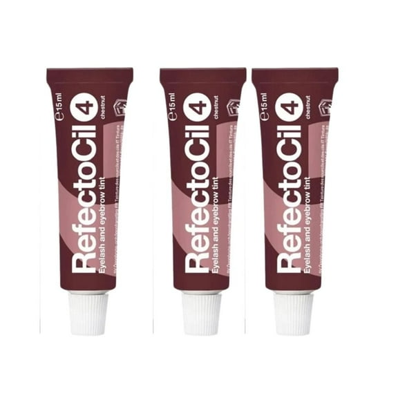 RefectoCil Eyebrow and Eyelash Dye No:4 Chestnut 15 ml 3 Pack