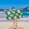 thumbnail image 5 of Happy Orange Cats with Leave Hooded Beach Towel Kids Bath Towels Quick Dry for Pool Swiming 50" x 23.5" Microfiber Soft Bathrobe, 5 of 7