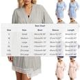 thumbnail image 4 of Hesxuno Women Solid Nightgowns Lace Loose Fit Pajama with Tie Casual Maternity Sleepwear Labor Delivery Nursing Gown Home Hospital Lounge Gray M, 4 of 7