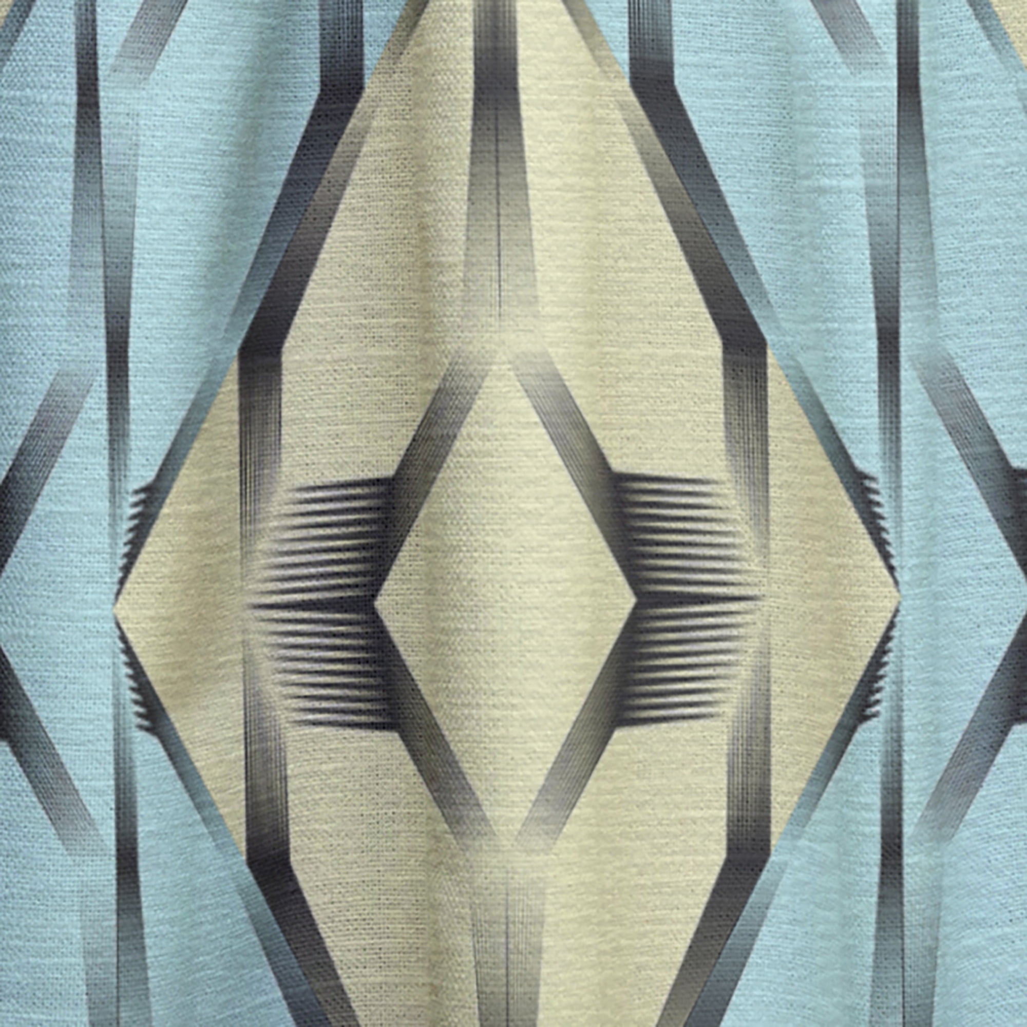 Designart 'Monochrome Fashion Ornament' Mid-Century Modern Curtain Panel