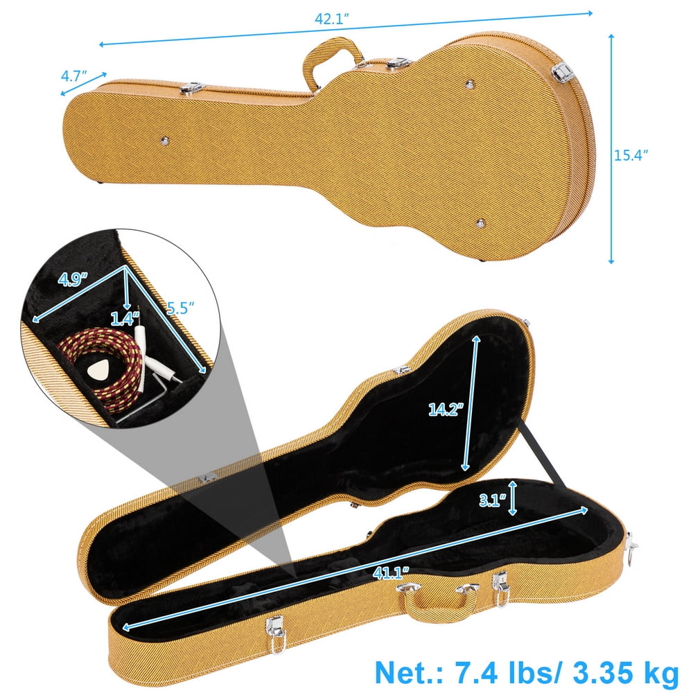 IVV Hard-Shell Electric Guitar Case Wood Case, Yellow