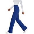 thumbnail image 5 of Womens Casual Work Dress Pants Wide Leg Yoga Pants Lounge Slacks Trousers High Waist Comfy Loose Trousers with Pockets Blue, 5 of 8
