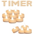 thumbnail image 1 of Paquete de 12 velas de té LED esquí Temporizador 6 horas encendidas 18 horas apagadas, 1 of 5