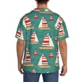 thumbnail image 5 of Fotbe Yachts And Buoys print Short Sleeve Button Down Shirts for Men Casual Summer Beach Wrinkle Free Shirt-X-Large, 5 of 7