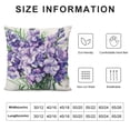 thumbnail image 6 of Nawypu Purple Lavender Throw Pillow Cover Set of 2 Cases Bouquet Flowers Botanical Painting Outdoor Decor Pillowcase Home Square Pillow Slip White, 6 of 6