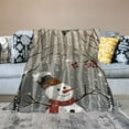 thumbnail image 2 of Autua Snowman Trees Warm Lightweight Soft Fleece Throw Blanket Living Rooms Sofa Decor for All Seasons Gifts 40x50in, 2 of 6