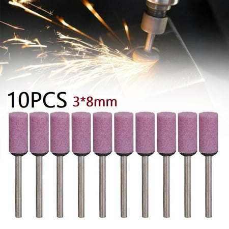 

Suyin 10Pcs 3*8mm Abrasive Mounted Stone For Rotary Tools Grinding Stone Wheel Head