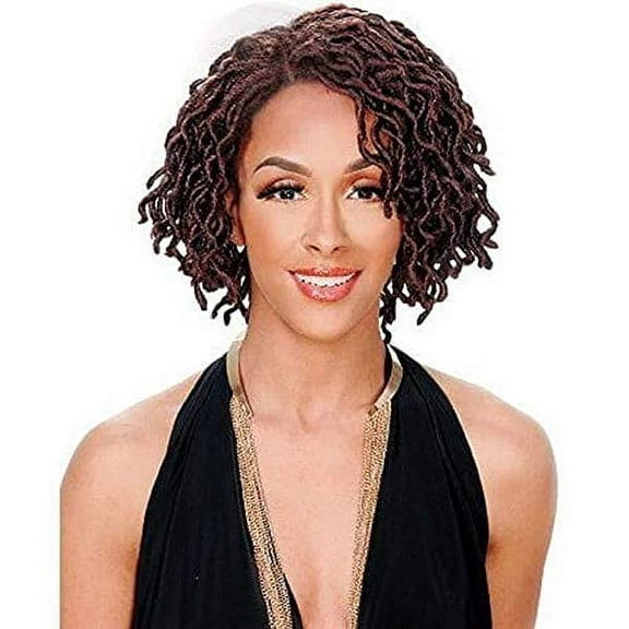 Sis Synthetic Hair Faux Locs Lace Front Wig - LOC LACE WELLA (2 Dark Brown)