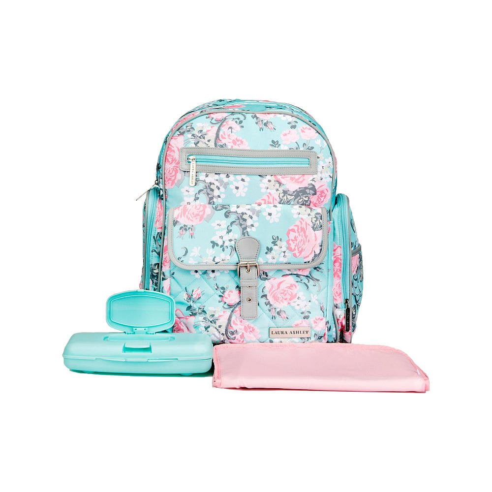laura ashley diaper bag backpack black floral