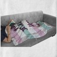thumbnail image 6 of Your are Stronger than You Think Soft Flannel Fleece Blanket, Watercolor Striped Inspiration Typography Yoga, Cozy Plush for Indoor and Outdoor Use, 60" x 80", Pale Pink Seafoam Plum, by Ambesonne, 6 of 6
