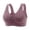 Purple, variant on HOWPAY Front Closure Bras for Women No Underwire Push up Full Coverage Supportive Wireless Soft Snap Closing Bralettes Comfortable Underwear Beige 36