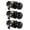Black-3, variant on 10 Pack Black Colonial Ball Interior Passage Doorknobs for Closet Hallway