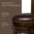 thumbnail image 4 of Maven Lane Pullman Bar Stool, Dark Walnut Finish w/ Vintage Brown Vegan Leather, 4 of 6