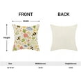 thumbnail image 3 of Bee Pillow Covers 18x18 Set of 2, Summer Outdoor Bee Flower Decorative Throw Pillows Linen Bee Kind Pattern Cushion Pillow Covers for Sofa Couch Outdoor Decor, 3 of 6