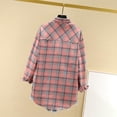 thumbnail image 6 of AKOEE Button Down Plaid Shirts for Women Lightweight Jacket Long Sleeve Collared Blouses Casual Spring Fall, Pink XL, 6 of 7