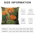 thumbnail image 6 of Acheng Botanical Zipper Throw Pillow Covers Cottage Scene Retro Cactus Blooming Flower Rustic Plant Orange Green Comfortable Ornaments Apartment Sofa Home Square Cushion Covers Set of 2 White, 6 of 6