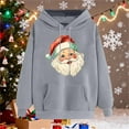 thumbnail image 5 of Women’s Retro Santa Claus Print Hooded Sweatshirt Long Sleeve Baggy Christmas Pullover with Pockets Festive Merry Christmas Hoodie for Holiday Outfits 2025 Trendy Casual Top, 5 of 5