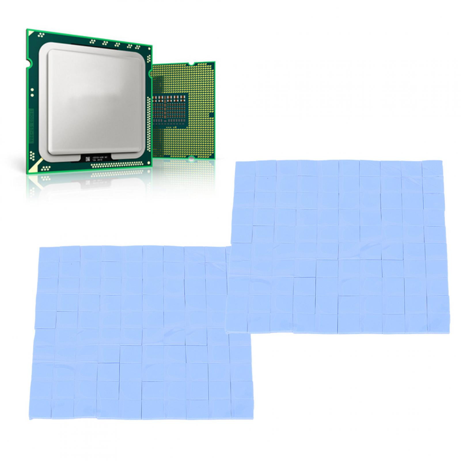 Mavis Laven 100mmx100mmx2mm Pad Thermique en Silicone Pad Thermique Résistant à Haute Température radiateur de Refroidissement pour CPU GPU Bleu 
