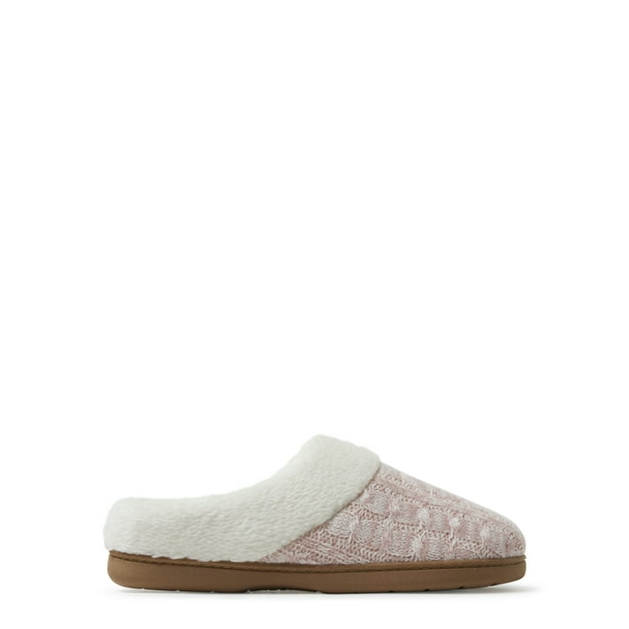 Dearfoams Cozy Comfort Women's Cable Knit Clog Slippers