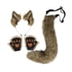 thumbnail image 3 of Conjunto de orejas y cola de animal Yuyangstore Orejas de gato y cola larga Hierba amarilla, 3 of 8
